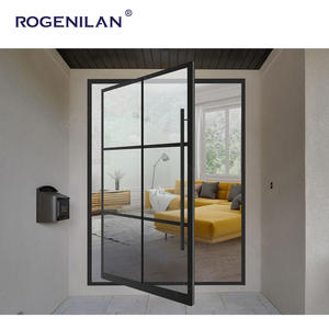 Rogenilan Sala <span class=keywords><strong>de</strong></span> estar Partición Puerta <span class=keywords><strong>de</strong></span> vidrio Comercial <span class=keywords><strong>Aluminio</strong></span> Templado Rejilla esmaltada <span class=keywords><strong>Puertas</strong></span> <span class=keywords><strong>de</strong></span> resorte <span class=keywords><strong>de</strong></span> pivote - Product Image 2