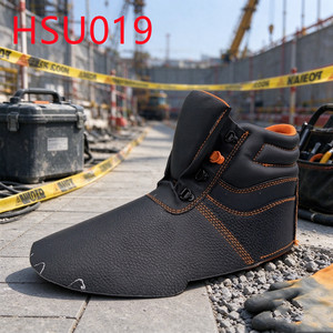 HY, Tomaia per Stivali da Lavoro Semilavorata in Pelle Anti-Crepa su Misura, Produzione di Fabbrica, Fodera Arancione, Tomaia per Scarpe Antinfortunistiche Non Calzata HSU019 - Product Image 2