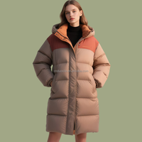Doudoune matelassée personnalisée 90 % duvet de canard blanc pour femme, manteau long jusqu'aux chevilles, chaud et épais pour l'hiver, idéal pour OEM/ODM