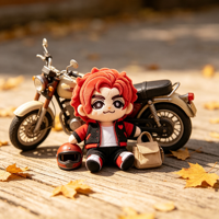 Poupée en peluche personnalisée Chibi de personnage de jeu Sylvain aux cheveux roux ondulés – Créez votre propre figurine de jeu tendance, poupée en peluche anime