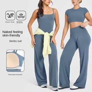 Biểu Tượng Tùy Chỉnh Cao Eo Tập Thể Dục Thẳng Chân Rộng Yoga Quần Mở Rộng Flare Yoga Xà Cạp Cộng Với Kích Thước Phụ Nữ Chân Thẳng Đáy - Product Image 5