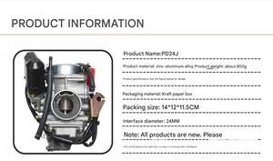 Carburador PD24J de 24 mm GY6 para Motocicletas, ATV y Buggies BAJA Dune de 125 cc y 150 cc, Kit de Reemplazo de Carburador de Alto Rendimiento - Product Image 3
