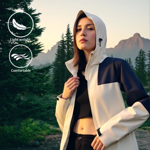 Chaqueta Deportiva Unisex Impermeable, Transpirable y Cortavientos, con Capucha y Cremallera, para Invierno, Tejido Suave y Elástico - Product Image 4