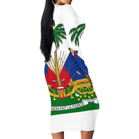 Robes drapeau haïtien personnalisées professionnelles robes de soirée vêtements grande taille design Haïti pour femmes