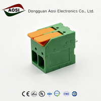 Bloc de bornes à levier à ressort AOSI 10 mm DG2216V 66A 600V 18 à 4 AWG, connecteur PCB pour alimentations industrielles