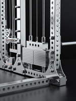 Rack de musculation multifonctionnel complet en acier inoxydable 304, style câble, pour intérieur, unisexe, avec machine Smith et rack à squats, 250 cm