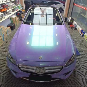 Wrapmaster รถเปลี่ยนสีได้1.52*17ม. ปรับแต่งได้รถสีเขียวสีม่วงลูกกวาดคู่ - Product Image 2