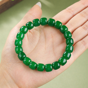 Pulsera de Jade Hetian Verde de Alta Imitación de 8mm, Diferentes Estilos, Pulseras para Mujer, Brazaletes para Hombre <span class=keywords><strong>y</strong></span> Mujer, Regalo - Product Image 2