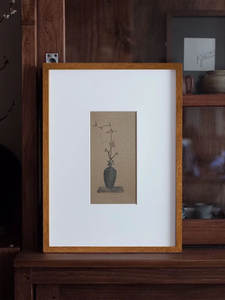 Cornice per Foto A3 in Legno Massello di Teak - Design Tradizionale Cinese Personalizzabile Fai-da-Te, Grande Formato per Appendere Foto e Calligrafia - Product Image 1