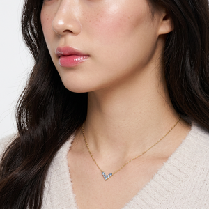 New Simple Elegant Fine Jewelry Geometric Design Pendant 18K Solid Gold Real Natural Sapphire <b>Necklace</b> Minimalist Everyday Wear - Product Image 5