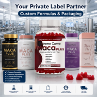 Gummies Extreme Curve Maca Plus pour l'amélioration des fesses et des hanches, 60 unités, OEM ODM