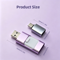 Chiavetta USB 2.0 OTG in Lega di Alluminio Criptata 512GB con 2 Anni di Garanzia, Memoria Portatile per Telefoni Android, Tablet e Laptop