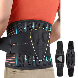 6 Stays Medical Working ceinture lombaire massaggiatore cuscinetto posteriore in Nylon supporto vita tutore lombare posteriore cintura - Product Image 1