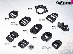 Gran Venta de hebilla deslizante de bloqueo de escalera de plástico hebilla ajustable para mochila táctica piezas de bolsa de correas - Product Image 6