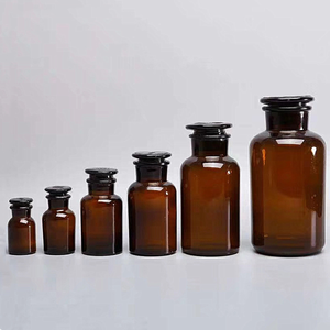 Botellas de Boticario de boca ancha, difusor de reactivo de vidrio ámbar para laboratorio y <span class=keywords><strong>farmacia</strong></span>, 30ml, 60ml, 125ml, 250ml, 500ml - Product Image 6