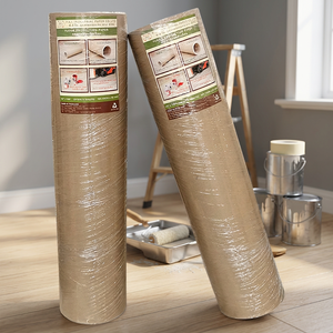 Rouleau de papier de protection pour sols industriels, brun, 450 GSM, résistant à l'eau, écologique, durable pour la protection des surfaces - Product Image 3