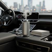 Diffuseur d'huiles essentielles portable intelligent en métal, alimenté par batterie, pour voiture et hôtel, avec fonction de brumisation et minuterie d'arrêt automatique, purificateur d'air pour voiture