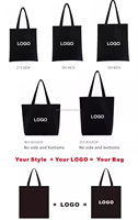 Sac de shopping en toile grande capacité avec LOGO