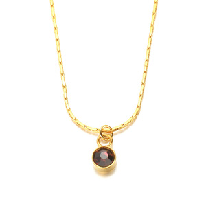 Collier chaîne en acier inoxydable <span class=keywords><strong>plaqué</strong></span> <span class=keywords><strong>or</strong></span> 18 carats délicat, bijoux tendance, pendentif pierre de naissance de décembre, collier pour femmes - Product Image 6