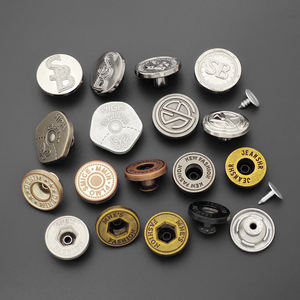 KUNSHUO Personnalisé Classique Vintage Logo Denim Métal Jeans Boutons Carré En Alliage De Zinc Zamac Rivets Plaqué Technique - Product Image 3