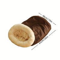 Coussin-caverne de luxe durable pour chat, doux et lavable, sac de couchage auto-chauffant pour animaux de compagnie, idéal pour l'hiver, pour chats et petits chiens