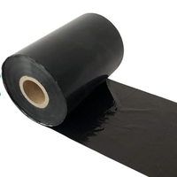Ruban de transfert thermique 110mm*300m noir, ruban d'étiquetage thermosensible en cire enrichie en résine de qualité supérieure pour autocollants et étiquettes anti-rayures