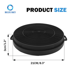 Filtro de carbón activado para campana extractora, filtro de carbón de repuesto, filtro redondo para campana extractora para cocina y piezas de campanas extractoras - Product Image 2