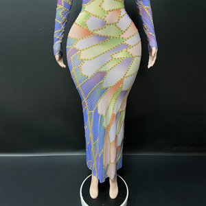 Novance Y3587 Prodotti di Tendenza, <span class=keywords><strong>Abiti</strong></span> da Sera Eleganti con Strass Dorati Scintillanti di Alta Qualità, Vestiti Eleganti <span class=keywords><strong>per</strong></span> Invitati <span class=keywords><strong>a</strong></span> Matrimoni - Product Image 5