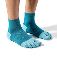 Chaussettes de sport athlétiques respirantes à cinq doigts pour yoga, pilates, course et entraînement, vente en gros personnalisée