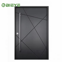 Porte pivotante sur mesure à axe décalé, sans charnière apparente, design élégant, ouverture à 180 degrés, pour entrée principale de villa