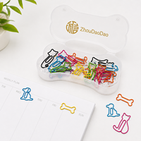 Tierinspirierte Büroklammern mit transparenter Knochenbox in Knochenform für Marketingprogramme