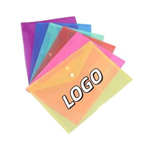 X515 Productos de Archivo con Logotipo Personalizado, Carpetas de Plástico A4 A5, Bolsa Transparente para Documentos con Botón a Presión, Carpeta de Plástico, Bolsa de Archivo de PVC - Product Image 1