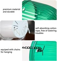 Pot Bunga Gantung Dinding untuk Dalam/Luar Ruangan dengan Pengairan Otomatis, Dilengkapi Pengait, Lubang Drainase, Plastik PP, Desain Farmhouse