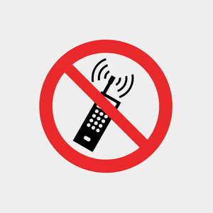 Cartello del pavimento-nessun telefono cellulare PVC 50x50mm - Product Image 2