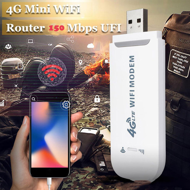 4G Wireless Lte Wifi Router 4G Sim Card Portable 150Mbps Usb Modem Pocket Hotspot Dongle Mobile Broadband for Home Office Wifi