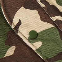 Veste bomber réversible à capuche en sergé de coton camouflage surdimensionnée personnalisée OEM pour hommes