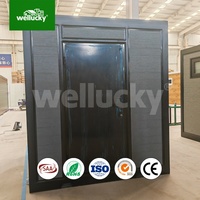 Bagno Mobile Prefabbricato Impermeabile da 20 Piedi per Cantieri Edili, Toilette Pubblica Portatile