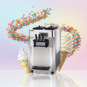 Máquina de Helado Suave de Tres Sabores y Tres Cabezales S20TS de Alta Calidad, Fabricada en Acero Inoxidable para Hoteles y Restaurantes - Product Image 1