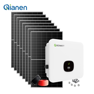 ชุดระบบพลังงานแสงอาทิตย์แบบเชื่อมต่อกับระบบไฟฟ้า QIANEN ขนาด 8kw-15kw พร้อมแผงโซลาร์เซลล์แบบโมโนคริสตัลไลน์ซิลิคอน และตัวควบคุม MPPT สำหรับใช้ในบ้าน รุ่น QN8-15KW-ON G - Product Image 2