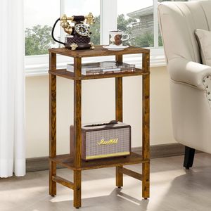 <span class=keywords><strong>Table</strong></span> d'appoint en bois massif, respectueuse de l'environnement, design moderne et simple, pour salon, chambre, salle de bain - Product Image 1