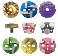 Disques de meulage à liaison métallique à 6 segments pour meuleuse de sol en béton, outils abrasifs