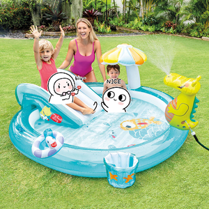 <span class=keywords><strong>INTEX</strong></span> 57165 <span class=keywords><strong>Piscine</strong></span> de parc aquatique de jardin de crocodile pour enfants <span class=keywords><strong>avec</strong></span> <span class=keywords><strong>toboggan</strong></span> pulvérisant de l'eau pour les enfants jouant - Product Image 4