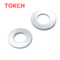 Rondelle de sécurité conique dentée simple face en Dacromet, non standard, NFE 25-511, avec ressort de serrage français pour fixation par boulons