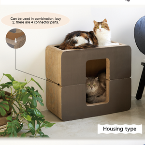 Nieuw Ontwerp Groothandel Eco-Vriendelijke Kat Krabber Kartonnen Kat Huis - Product Image 4