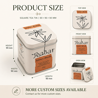 Caja de Metal Impresa Personalizada, Fabricante OEM, Envase de Grado Alimenticio para Almacenamiento de Té, Caja de Hojalata con Tapa