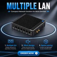Nuevo PC de Alto Rendimiento con SSD de Cuatro Núcleos, 3710 con 6 LAN, Mini PC para Soluciones de Redes Industriales, Router Firewall