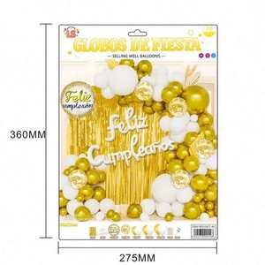 Arche de ballons décoratifs en latex métallisé pour adultes, 1 pièce, imprimée en sérigraphie - Product Image 5
