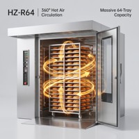 Four rotatif professionnel robuste 16/32/64 plateaux, électrique, gaz, diesel, en acier inoxydable 201/304, machine de boulangerie pour usage industriel
