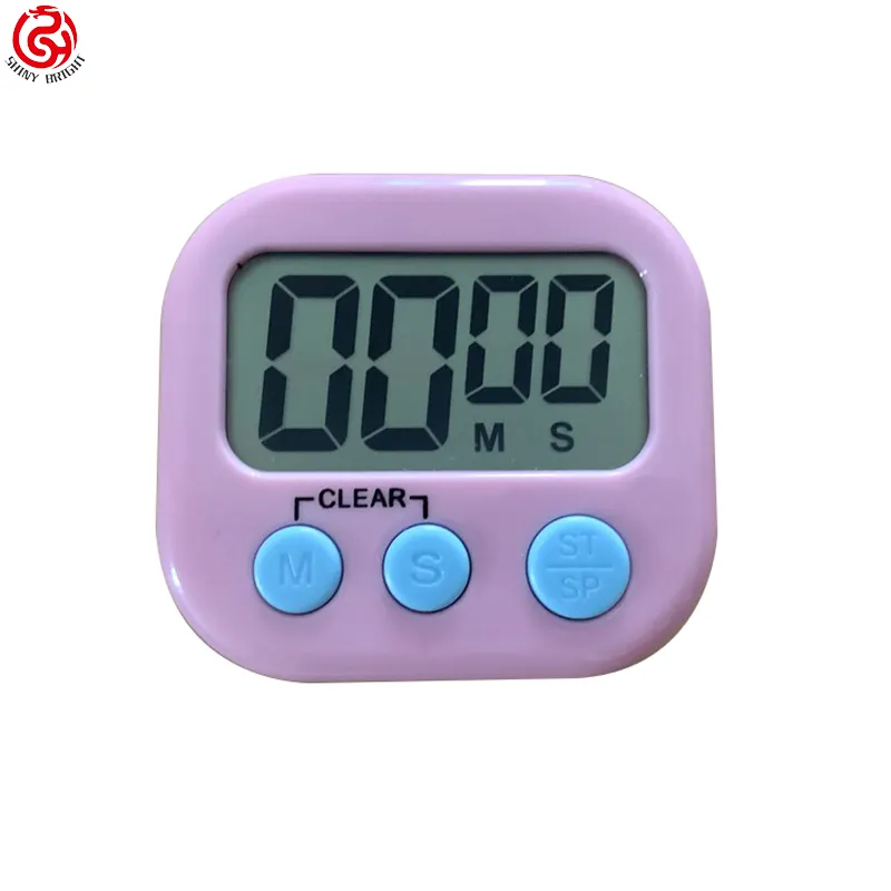 Cronômetro do sono Temporizador Com Suporte Mini Display Digital LCD Temporizador de cozinha Contagem regressiva da cozinha quadrada Alarme Ímã Relógio