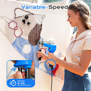 Nuevo Producto: Pistola de Tufting para Tejer Alfombras, Dos en Uno, Pistola Eléctrica Rosa para Tejer Alfombras con Aguja Eléctrica para Crochet - Product Image 4